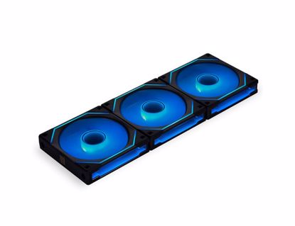 Fotografija izdelka Ventilator za ohišje Lian Li UNI FAN SL-INFINITY 120 ARGB PWM 120mm, 3 Pack + kontroler, črn