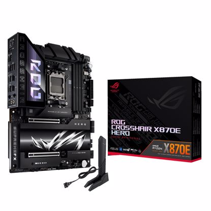 Fotografija izdelka ASUS ROG CROSSHAIR X870E HERO AM5 DDR5 WiFi RGB gaming ATX osnovna plošča