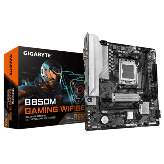 Fotografija izdelka GIGABYTE B650M GAMING WIFI6E, DDR5, SATA3, USB3.2Gen1, HDMI, 2.5GbE, Wi-Fi 6E, AM5 mATX