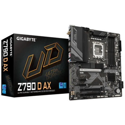Fotografija izdelka GIGABYTE Z790 D AX, DDR5, SATA3, USB3.2Gen2x2, DP, 2.5GbE, LGA1700 ATX