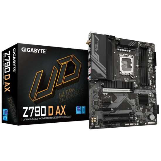 Fotografija izdelka GIGABYTE Z790 D AX, DDR5, SATA3, USB3.2Gen2x2, DP, 2.5GbE, LGA1700 ATX