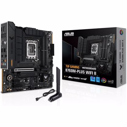 Fotografija izdelka ASUS TUF B760M-PLUS WiFI II LGA1700 DDR5 gaming mATX osnovna plošča