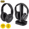 Fotografija izdelka TREVI Brezžične naglavne TV Hi-Fi slušalke FRS 1580, 2x slušalke + polnilna postaja, baterija, do 30m