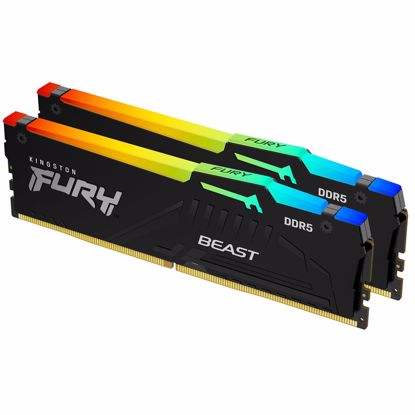 Fotografija izdelka KINGSTON Fury Beast 64GB (2x32GB) 5600MT/s DDR5 CL40 EXPO/XMP KF556C40BB2AK2-64 RGB ram pomnilnik