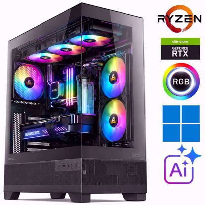 Fotografija izdelka @Gamer-II Ryzen7 5800XT | 32GB DDR4 | SSD 2TB NVMe | RTX 5070-12GB | Vodno hlajenje | Windows 11 | Gaming namizni