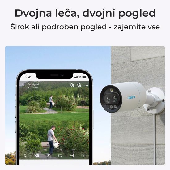 Fotografija izdelka Reolink IP Kamera P330M 4K, 8MP, Zunanja, Dvojna leča, Barvni nočni vid, POE