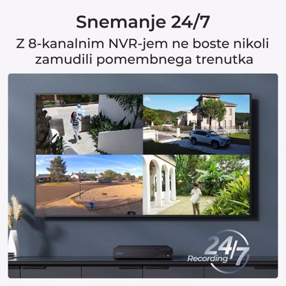 Fotografija izdelka Reolink NVR snemalnik NVS8-12MD4 4k, 12MP, 8 kanalni NVR, 2TB HDD, 4x kamera POE