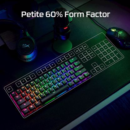 Fotografija izdelka Tipkovnica HP HyperX Alloy Origins 60 RGB, manjši format, mehanična, HyperX Red, linear, US