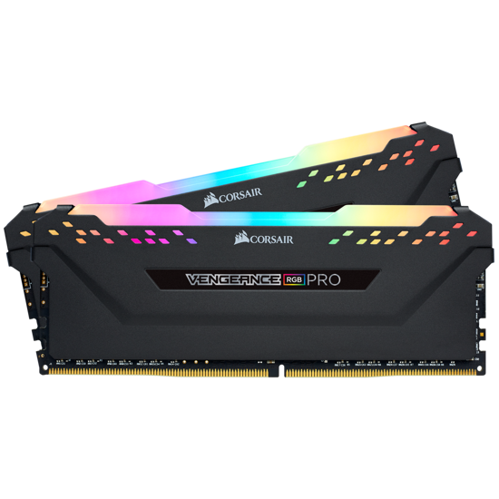 Fotografija izdelka Corsair VENGEANCE RGB PRO 16GB (2 x 8GB) DDR4 DRAM 3200MHz PC4-25600 CL16, 1.2V/1.35V