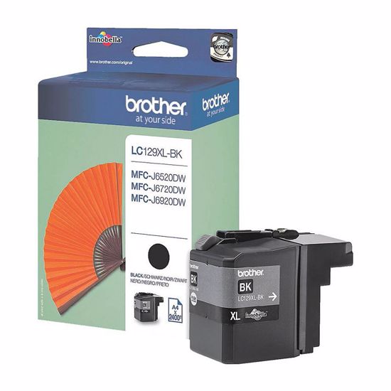 Fotografija izdelka Brother Kartuša LC129XLBK, črna, 2.400 strani MFC-J6520DW, MFC-J6920DW