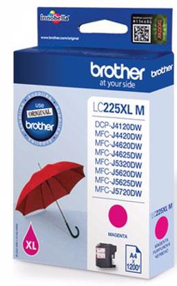 Fotografija izdelka Brother Kartuša LC225XLM, magenta, 1.200 strani MFC-J4620DW, MFC-J5320DW/5620DW/5720DW