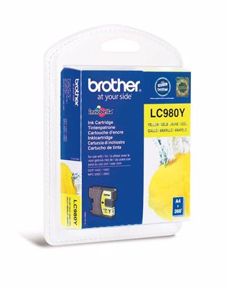 Fotografija izdelka Brother Kartuša LC980Y, yellow, 260 strani DCP145C/165C/195C/375 MFC250C/290C